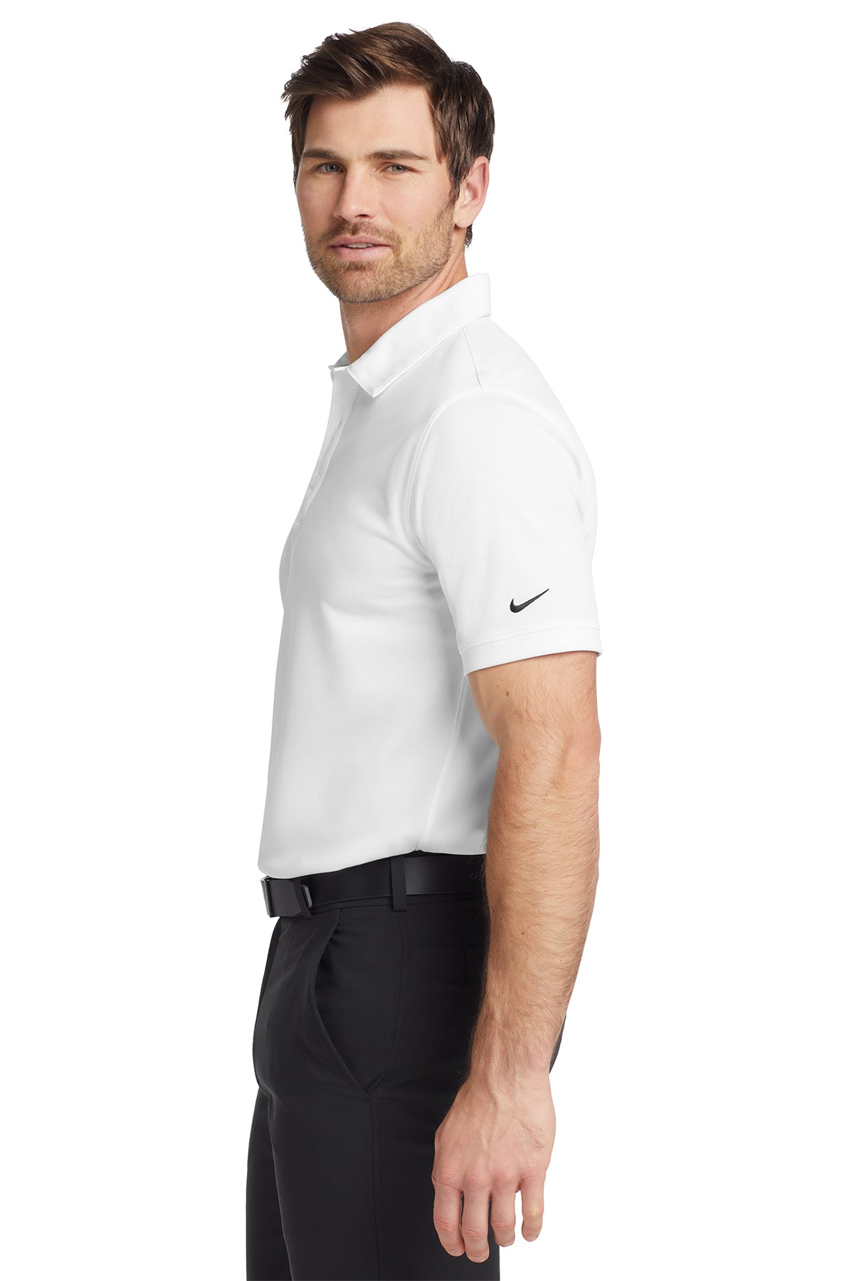 746099 Nike Dri-FIT Solid Icon Pique Modern Fit Polo