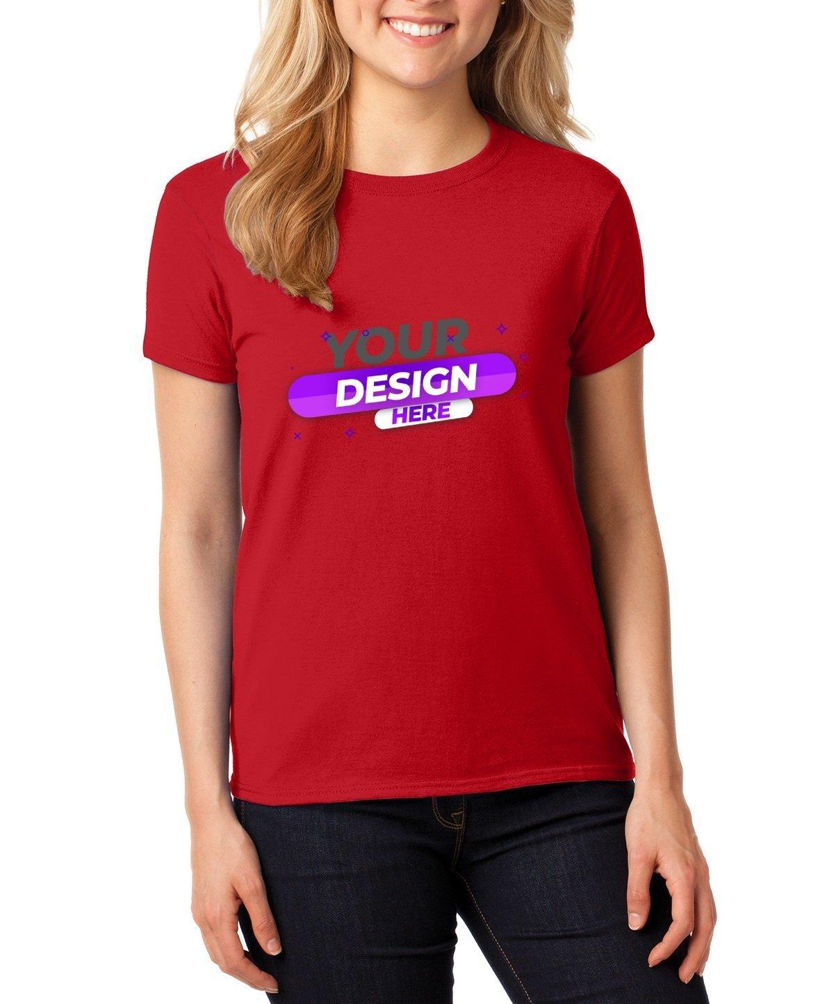 Gildan® Ladies 100% Cotton T-Shirt - Full Quality Print