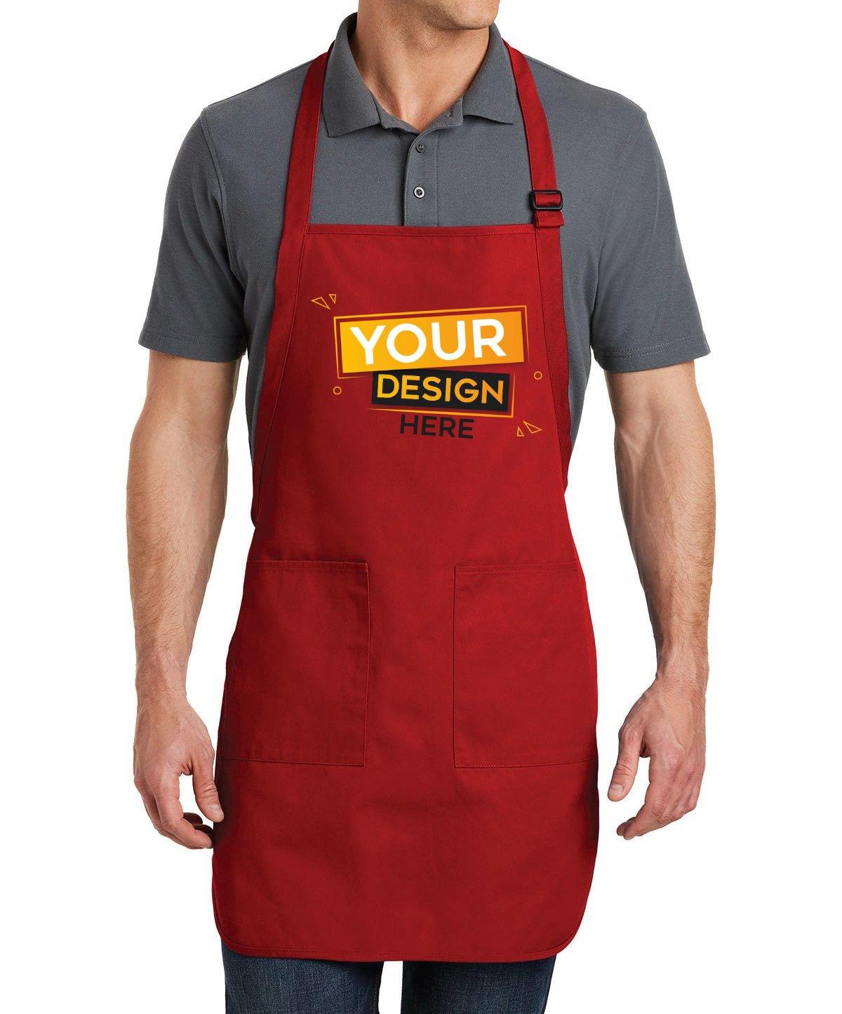 Port Authority® Full-Length Apron with Pockets - Full Quality Print