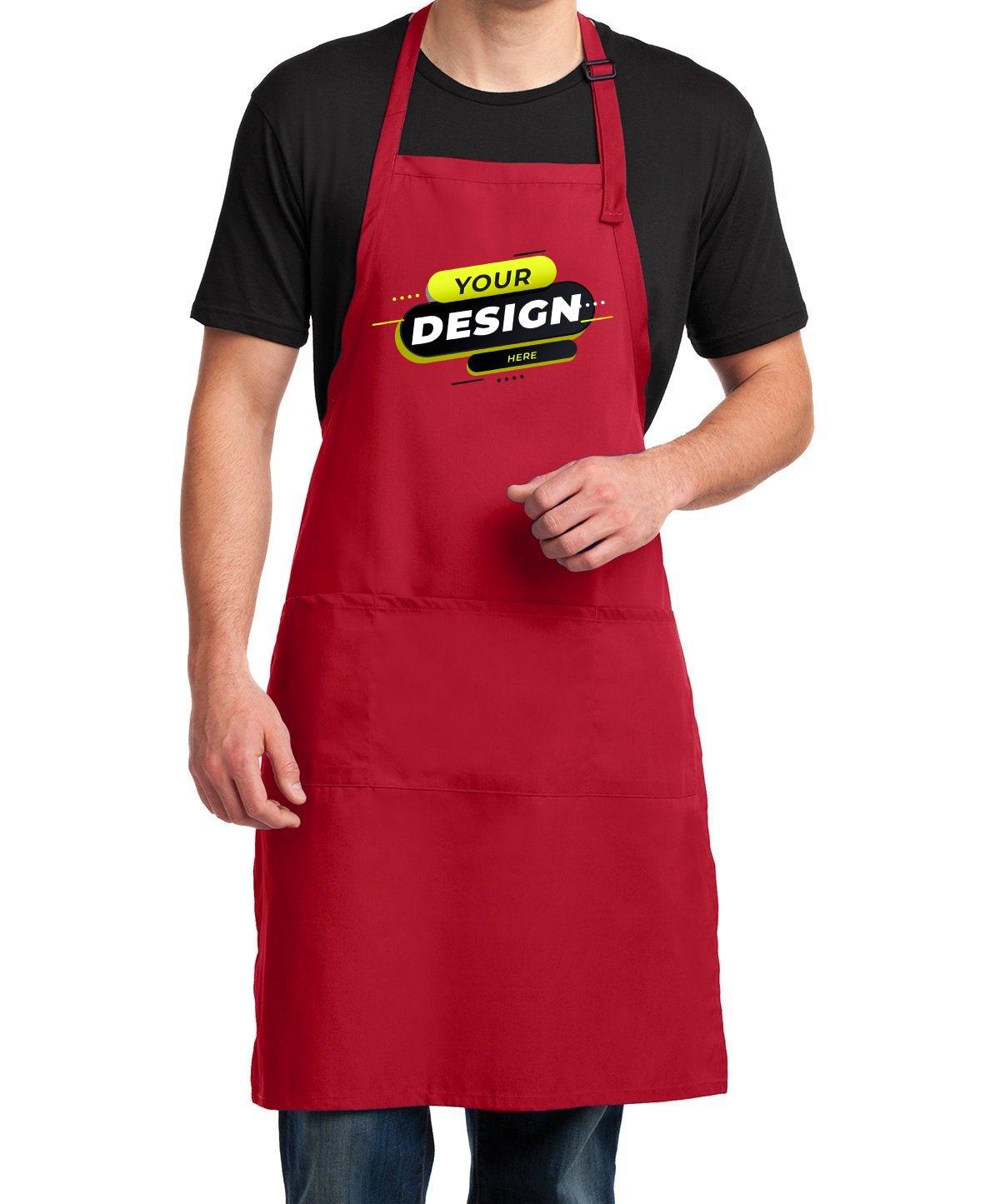 Port Authority® Easy Care Extra Long Bib Apron with Stain Release - Full Quality Print
