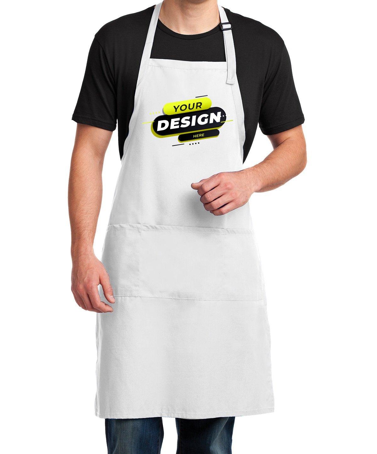 Port Authority® Easy Care Extra Long Bib Apron with Stain Release - Full Quality Print