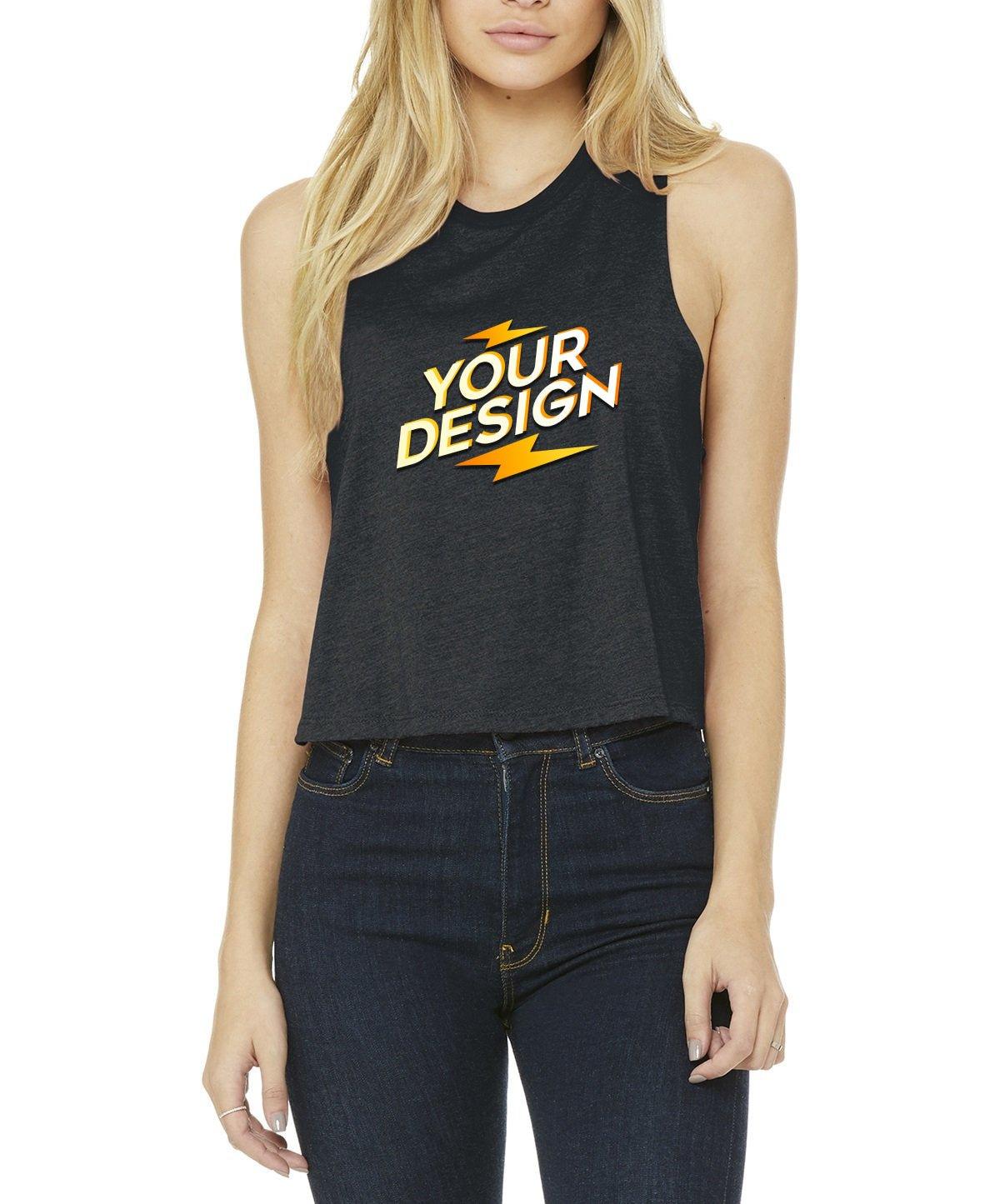 BELLA+CANVAS ® Women’s Racerback Cropped Tank - Full Quality Print
