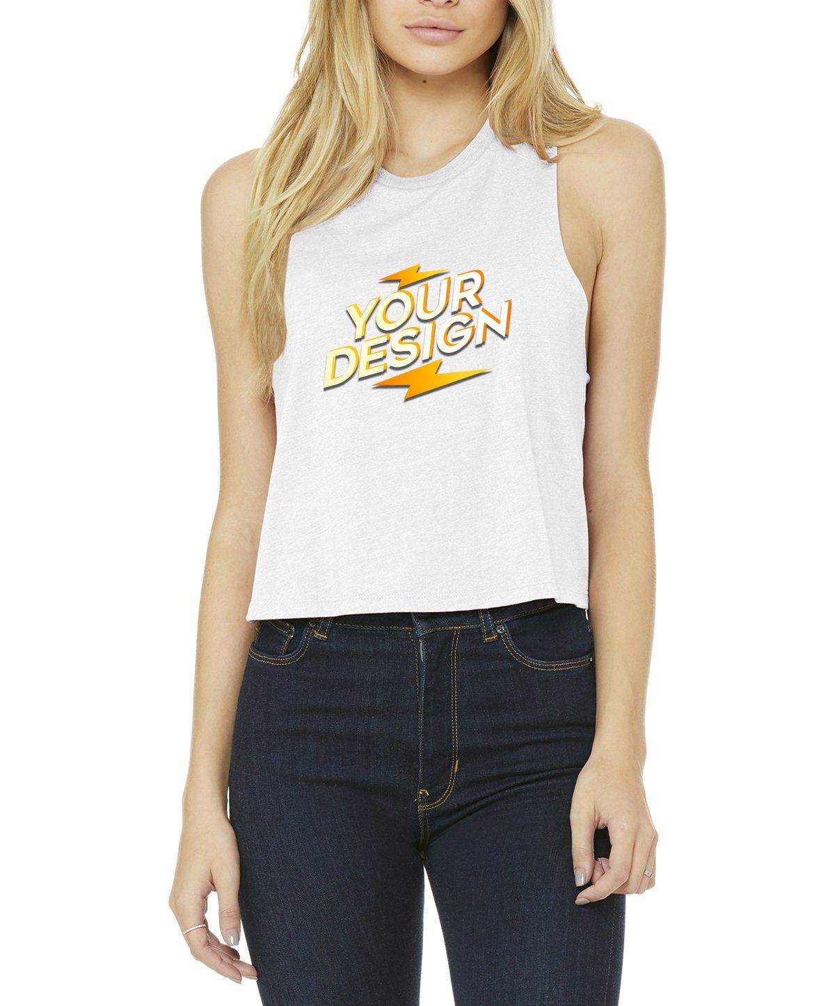 BELLA+CANVAS ® Women’s Racerback Cropped Tank - Full Quality Print