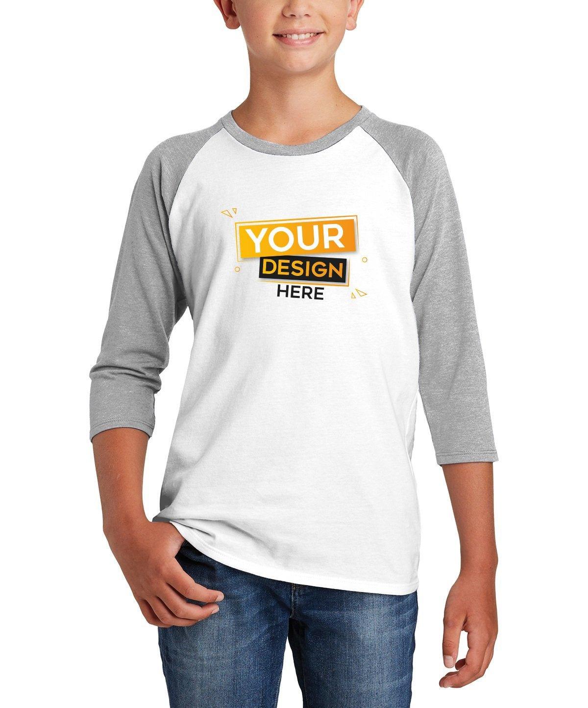 District® Youth Tee 3/4-Sleeve Raglan - Full Quality Print