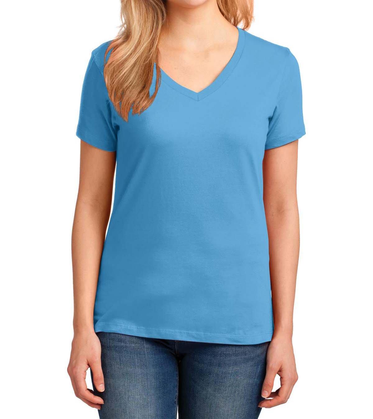Port & Company® Ladies Core Cotton V-Neck Tee - Full Quality Print