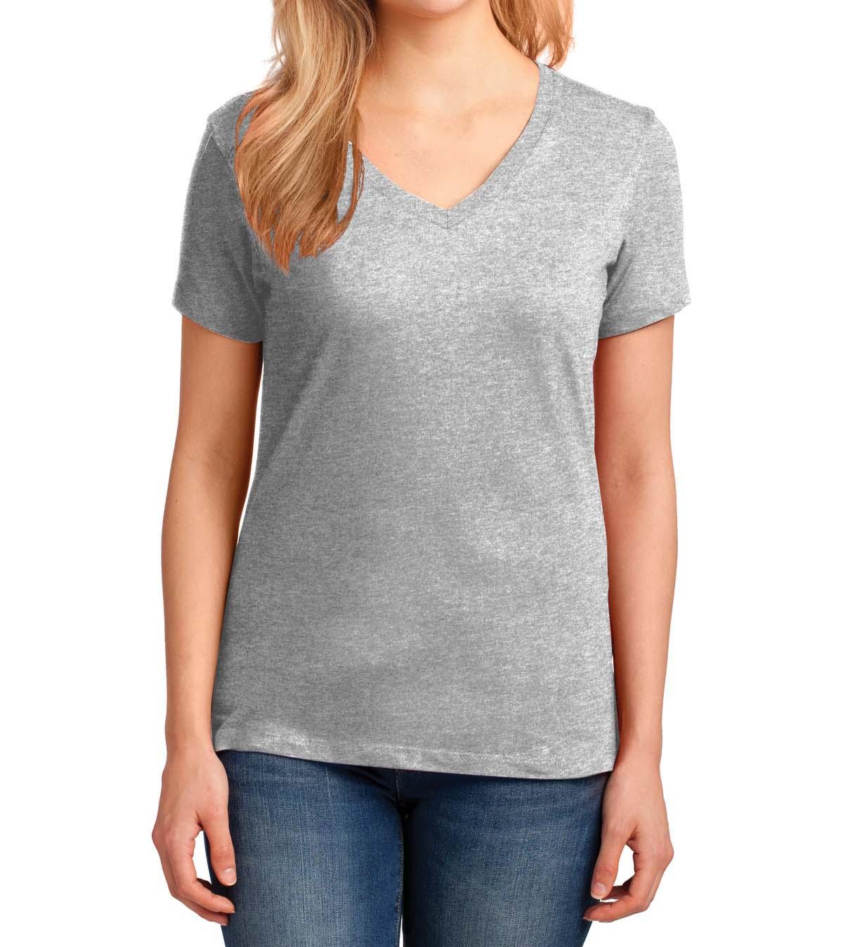 Port & Company® Ladies Core Cotton V-Neck Tee - Full Quality Print