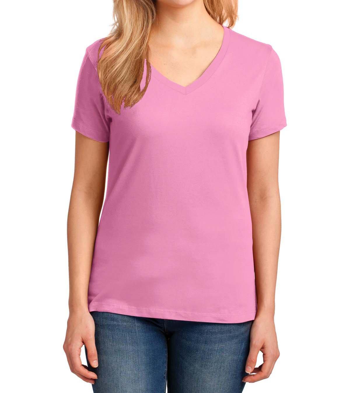 Port & Company® Ladies Core Cotton V-Neck Tee - Full Quality Print