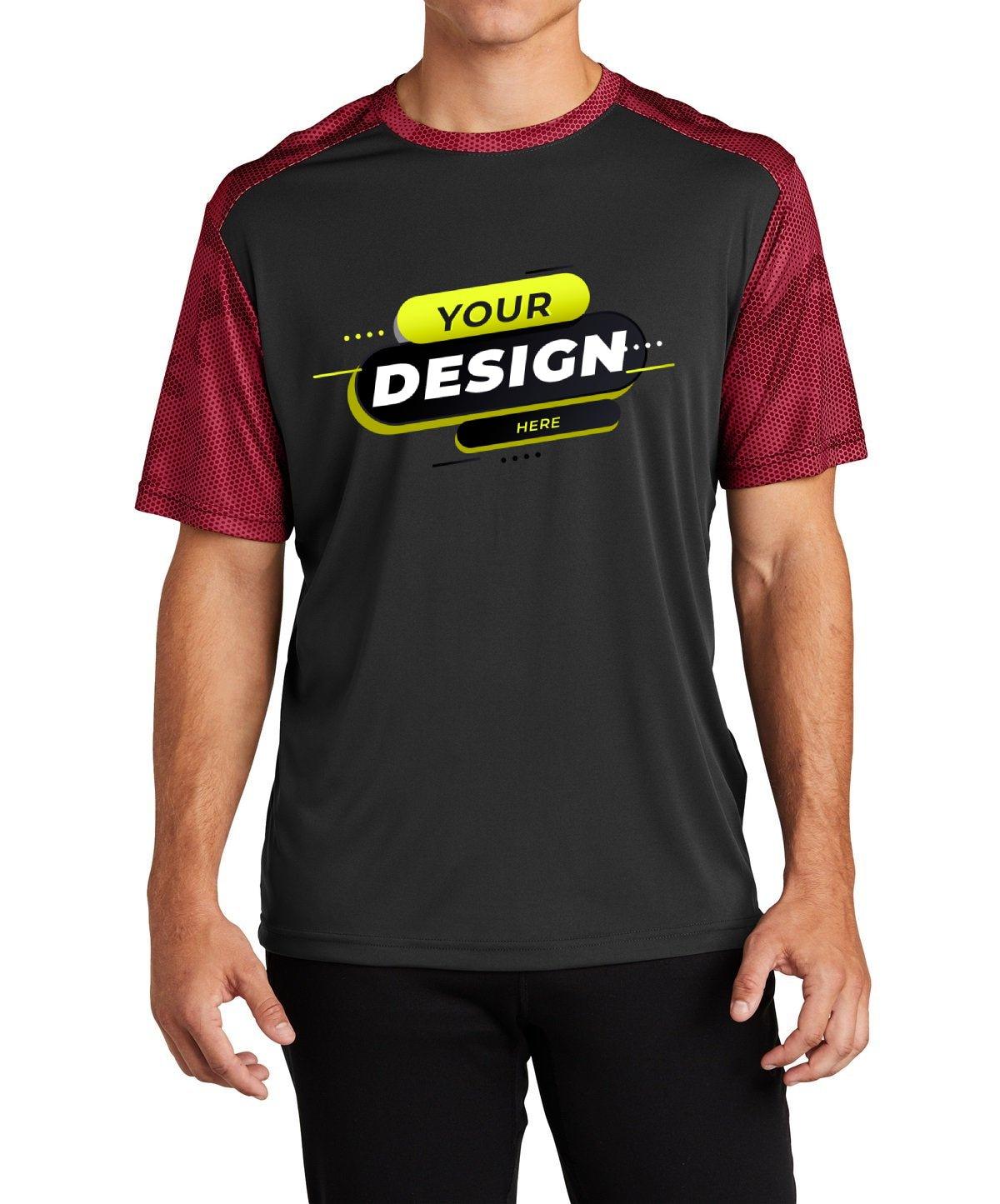 Sport-Tek® CamoHex Colorblock Tee - Full Quality Print