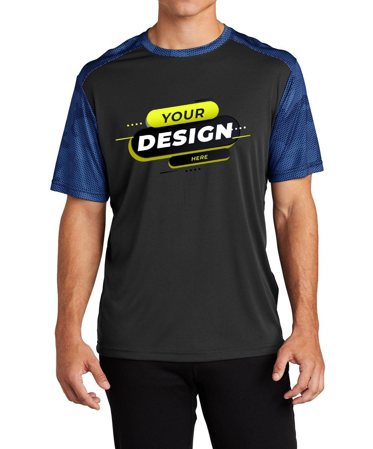 Sport-Tek® CamoHex Colorblock Tee - Full Quality Print