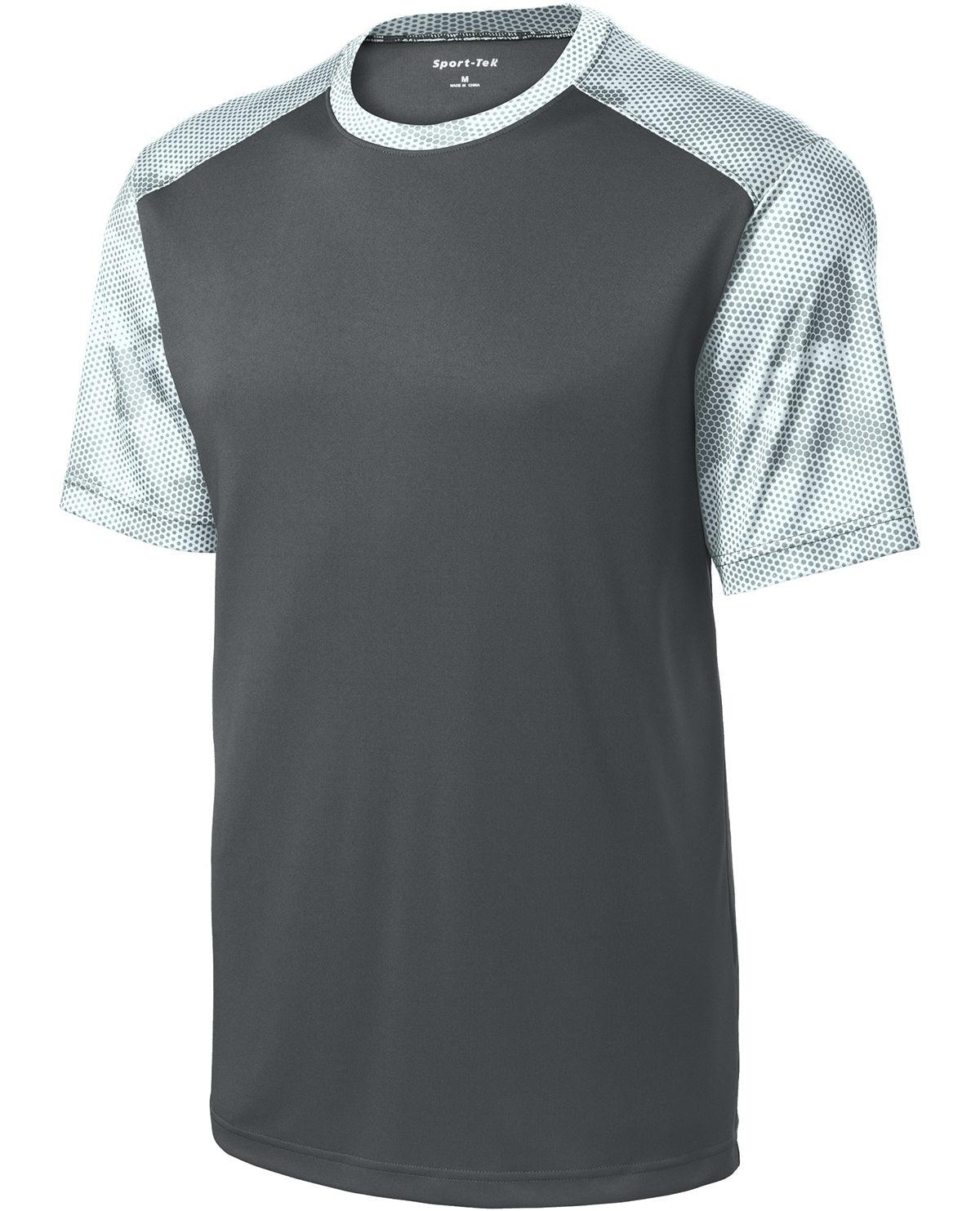 Sport-Tek® CamoHex Colorblock Tee - Full Quality Print
