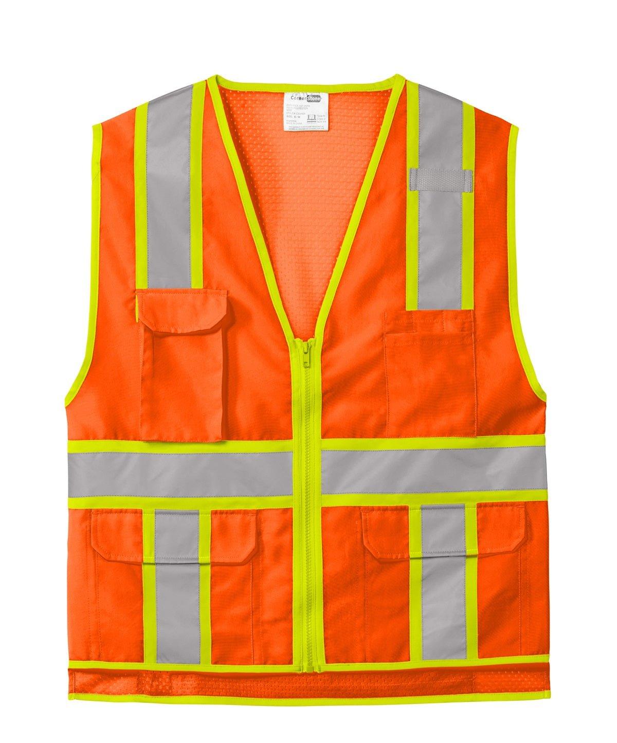 CornerStone® Surveyor Zippered Two-Tone Vest - Full Quality Print