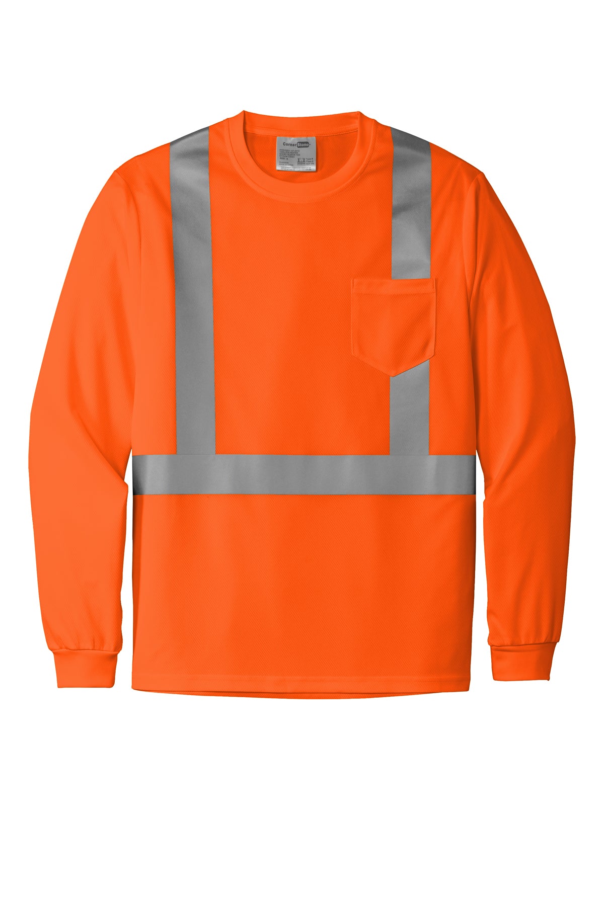 CS201 CornerStone®&nbsp;ANSI 107 Class 2 Mesh Long Sleeve Tee.