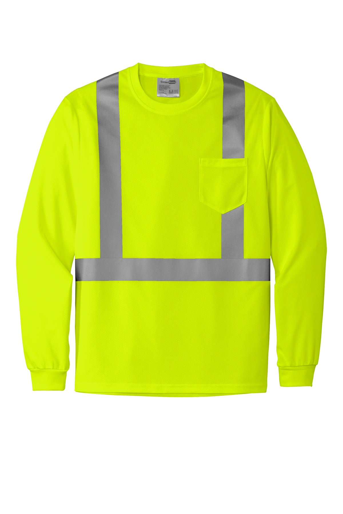 CS201 CornerStone®&nbsp;ANSI 107 Class 2 Mesh Long Sleeve Tee.