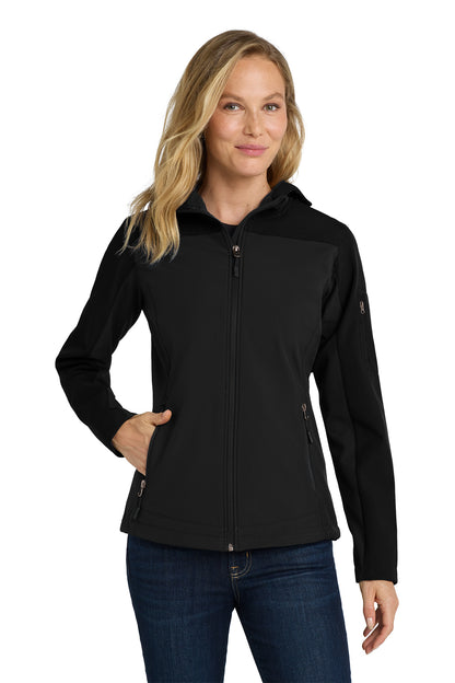 L335Port Authority®&nbsp;Women's Hooded Core Soft Shell Jacket.
