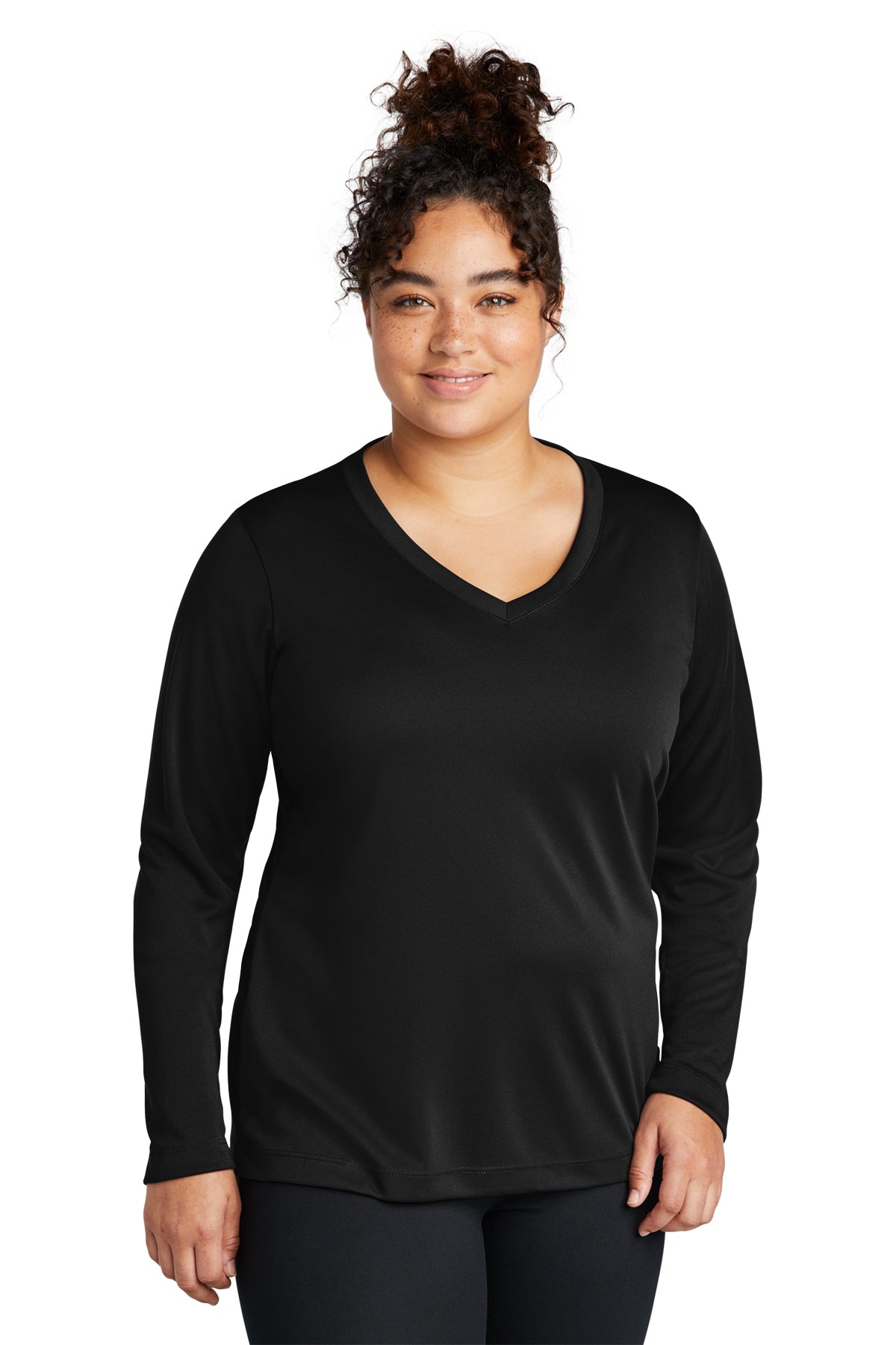 LST353LS Sport-Tek® Ladies Long Sleeve Competitor V-Neck - Print Ready