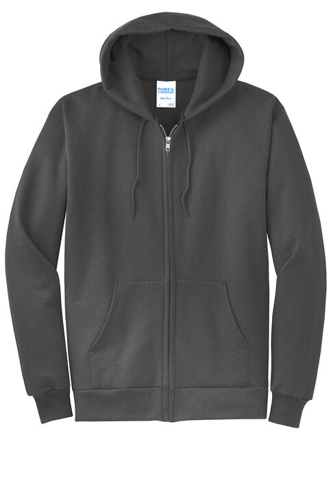 PC78ZH Port & Co™ Core Fleece Full-Zip Hooded Sweatshirt