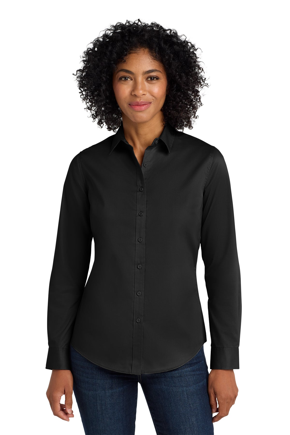 L663 Port Authority® Women's SuperPro™ Twill Shirt.