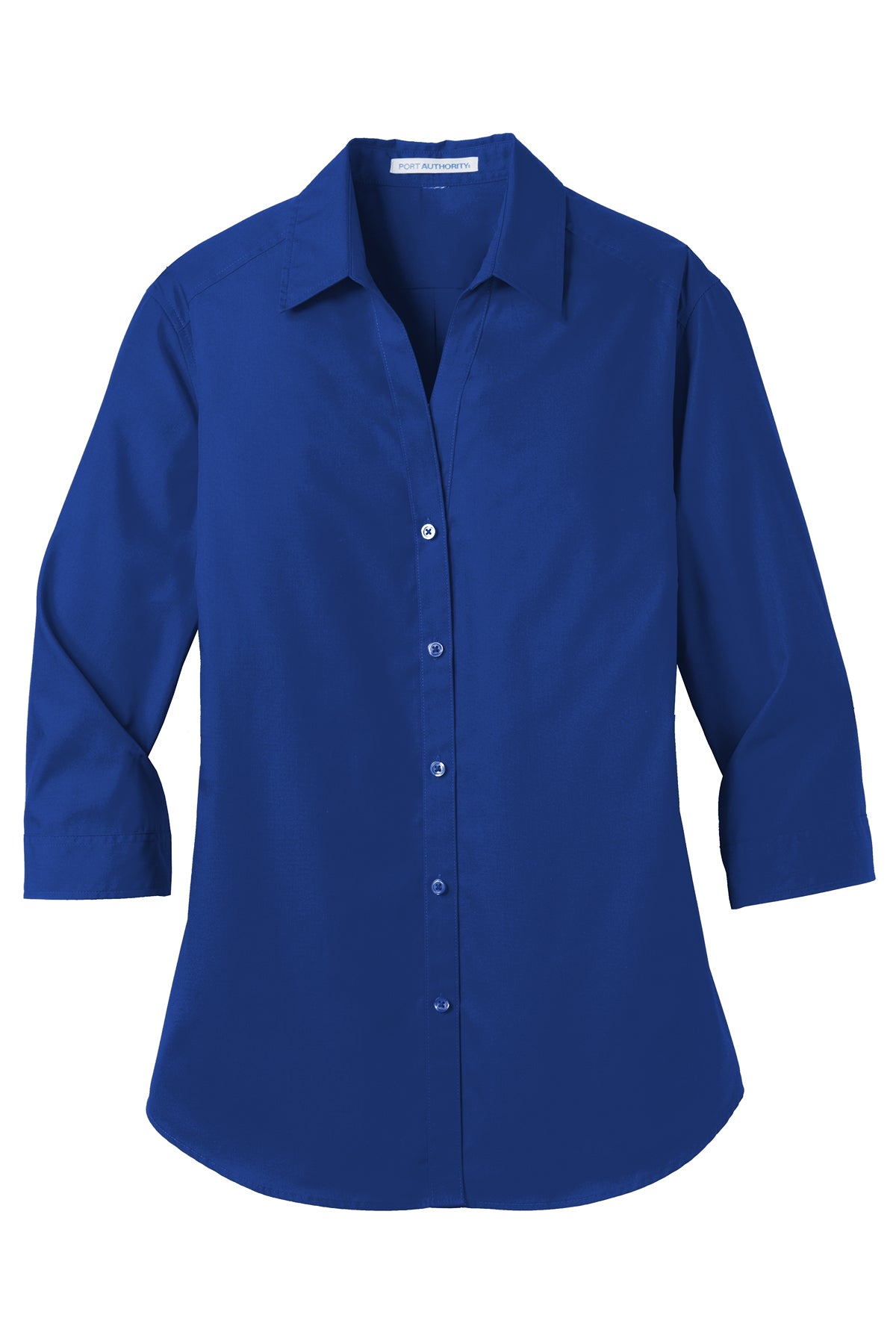 LW102 Port Authority®&nbsp;Women's 3/4-Sleeve Carefree Poplin Shirt.
