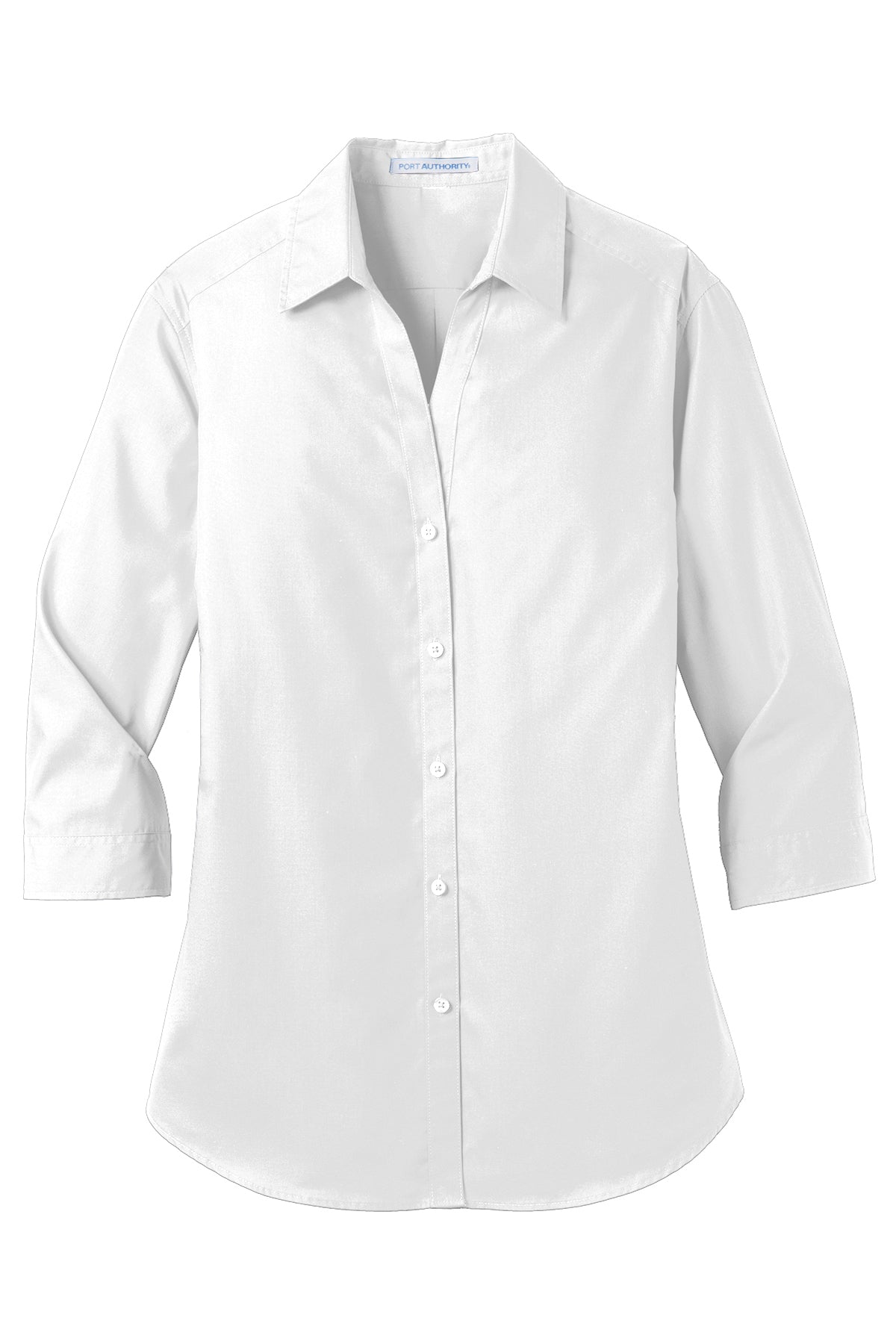 LW102 Port Authority®&nbsp;Women's 3/4-Sleeve Carefree Poplin Shirt.