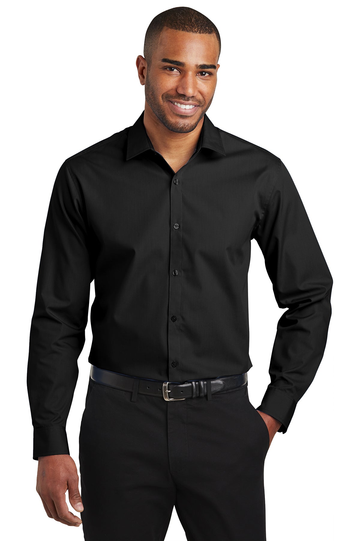 W100 Port Authority®&nbsp;Long Sleeve Carefree Poplin Shirt.
