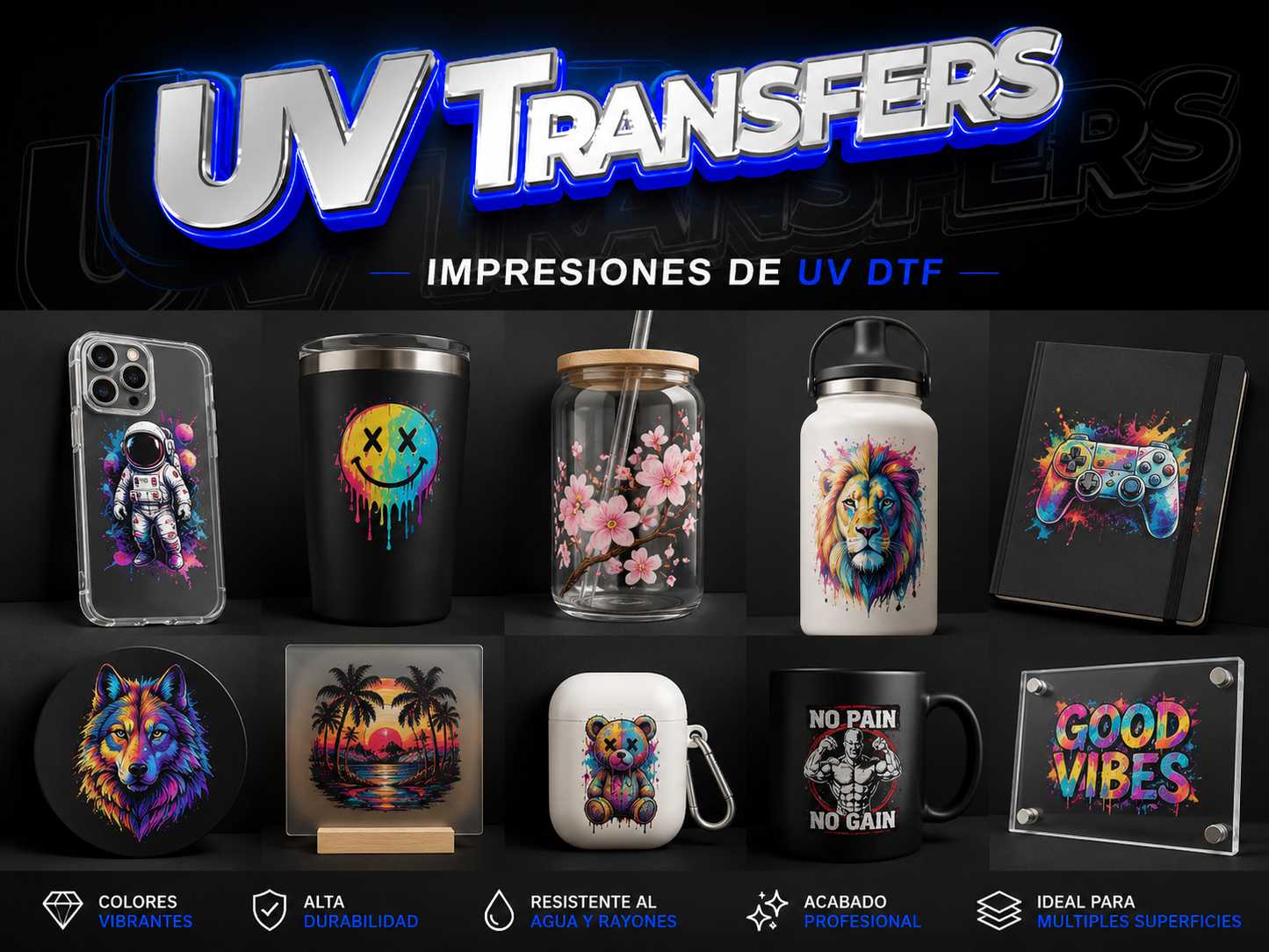 UV Direct to Film (UV DTF) Stickers By Size