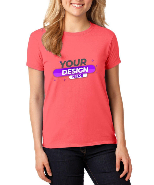 Gildan® Ladies 100% Cotton T-Shirt - Full Quality Print