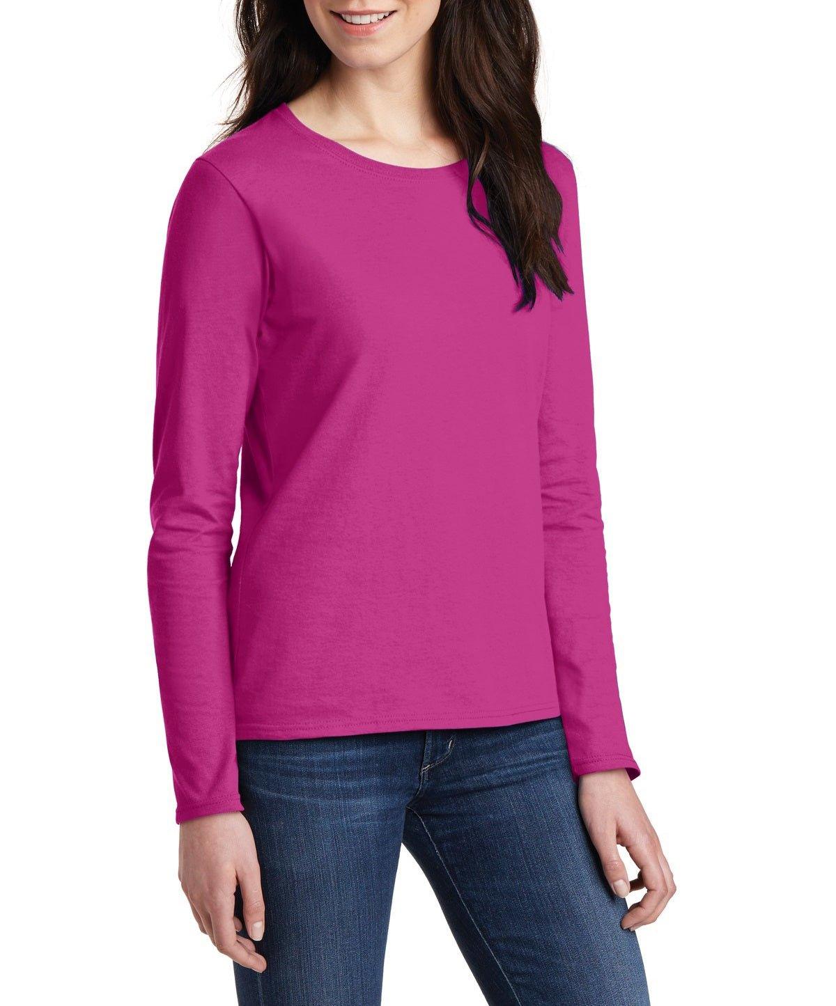 Gildan® Ladies 100% Cotton Long Sleeve T-Shirt - Full Quality Print