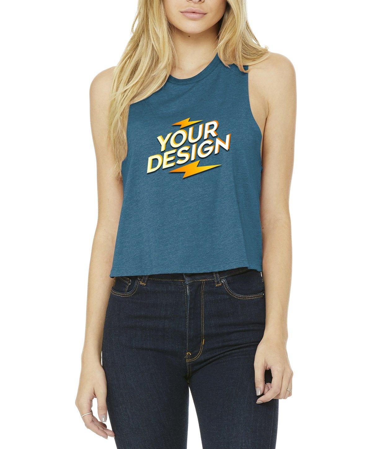 BELLA+CANVAS ® Women’s Racerback Cropped Tank - Full Quality Print