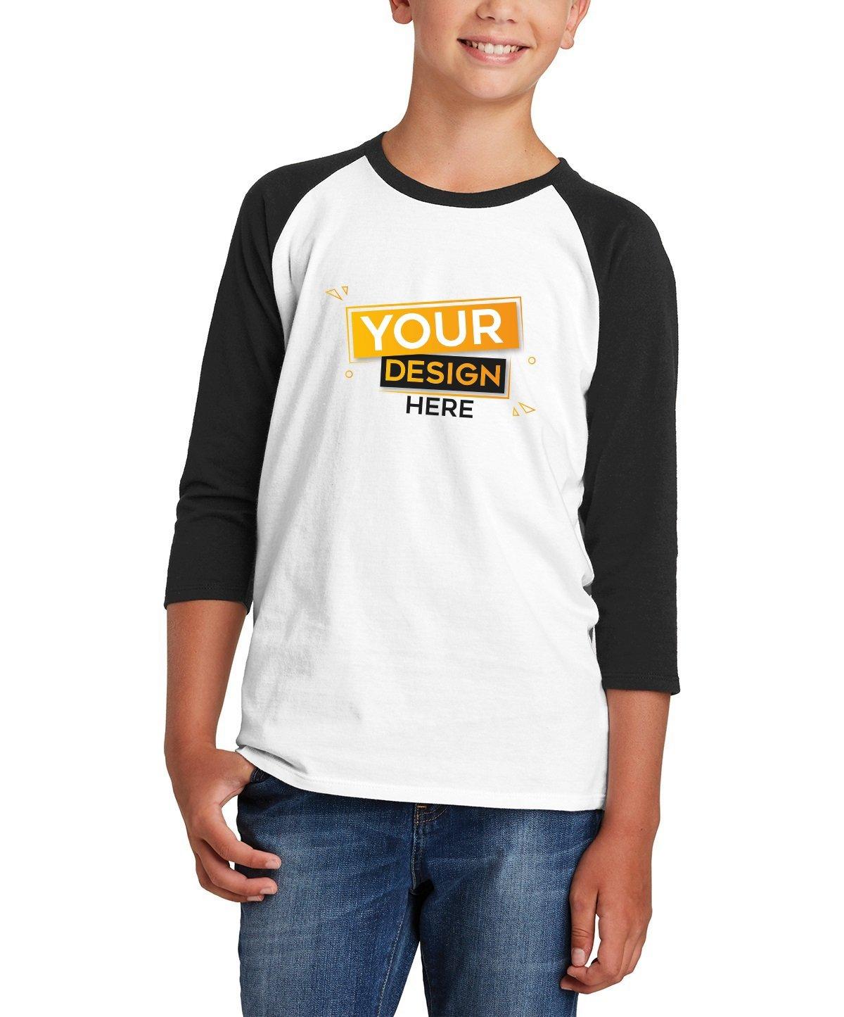 District® Youth Tee 3/4-Sleeve Raglan - Full Quality Print