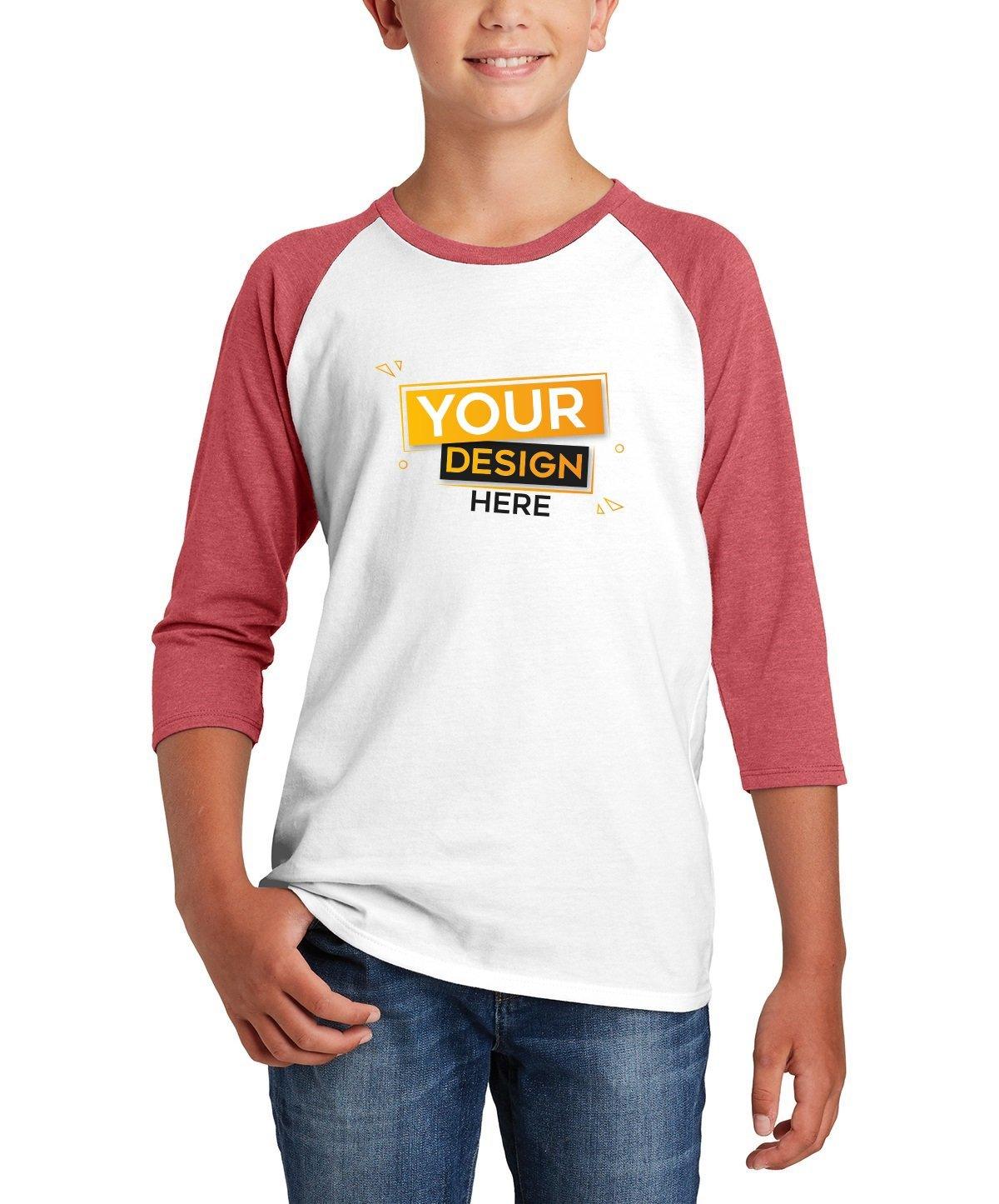 District® Youth Tee 3/4-Sleeve Raglan - Full Quality Print