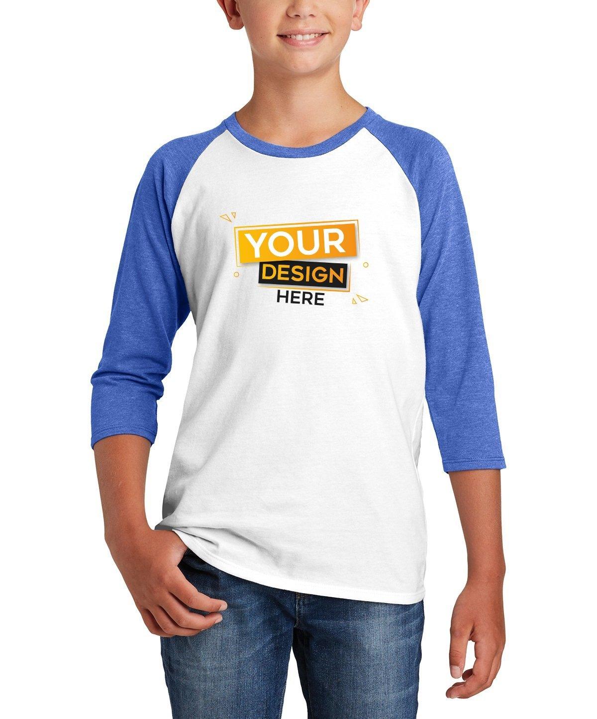 District® Youth Tee 3/4-Sleeve Raglan - Full Quality Print