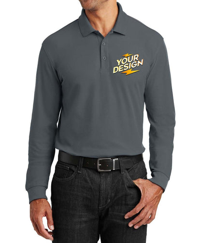 Port Authority® Long Sleeve Core Classic Polo - Full Quality Print