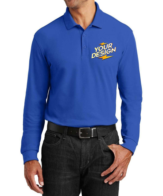 Port Authority® Long Sleeve Core Classic Polo - Full Quality Print