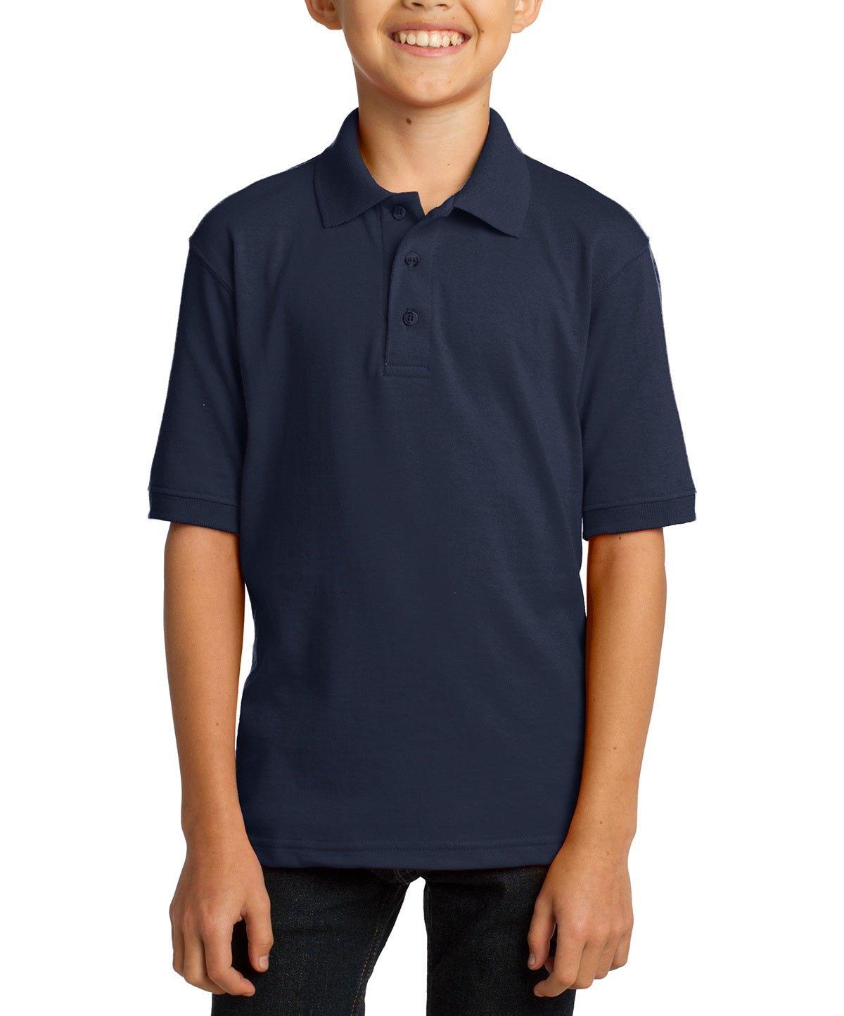 Port & Company® Youth Core Blend Jersey Knit Polo - Full Quality Print