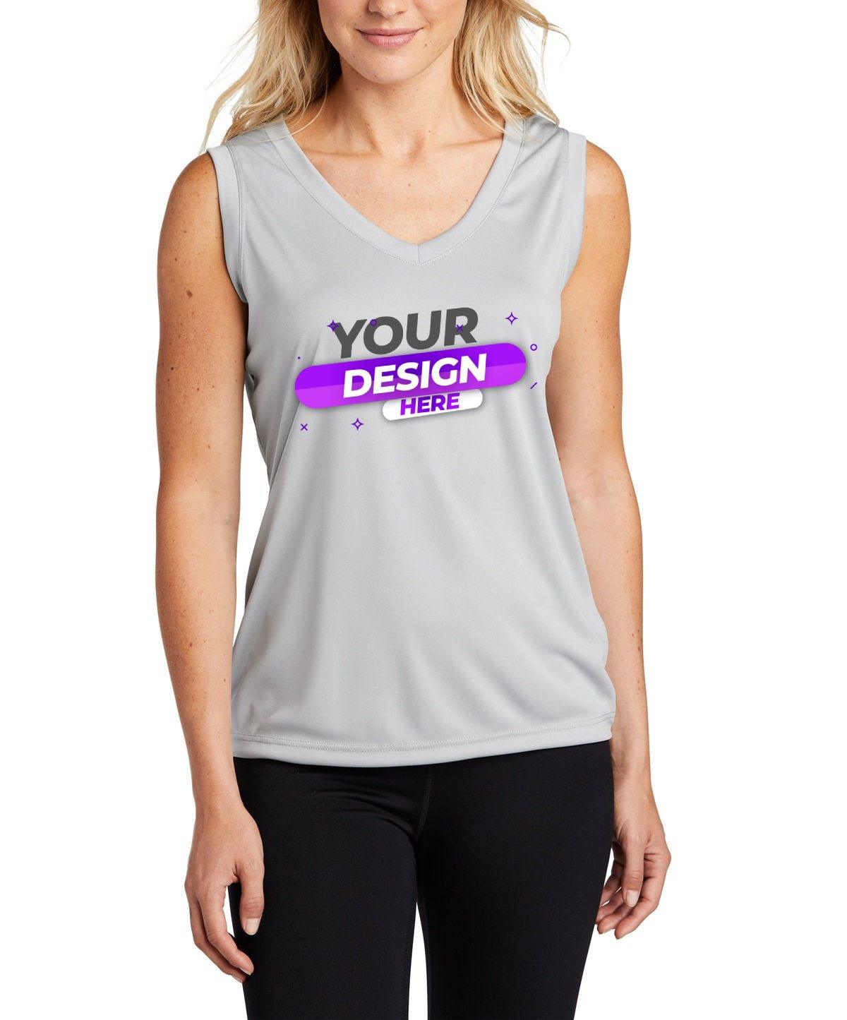 Sport-Tek® Ladies Sleeveless Competitor V-Neck Tee - Full Quality Print