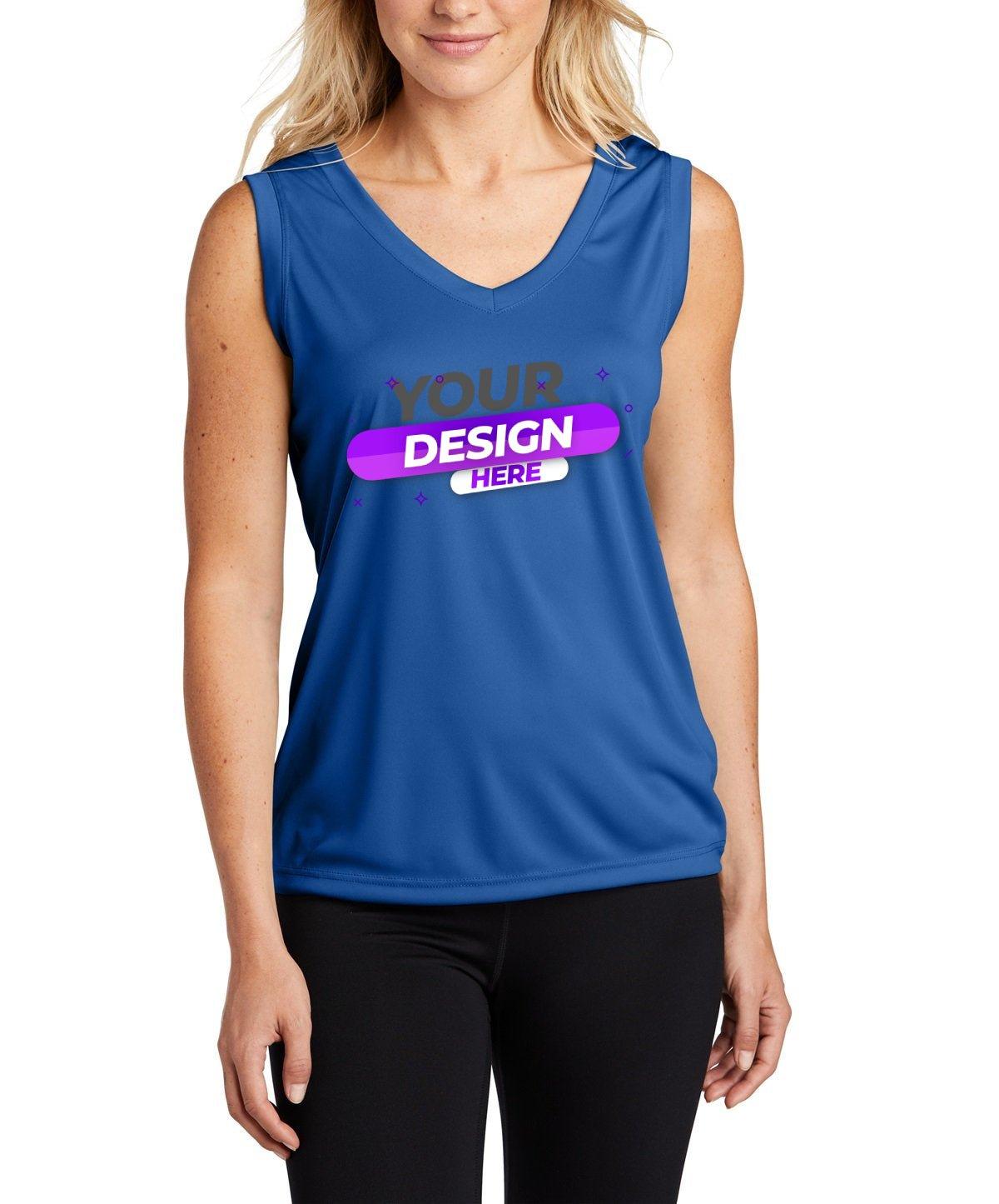 Sport-Tek® Ladies Sleeveless Competitor V-Neck Tee - Full Quality Print