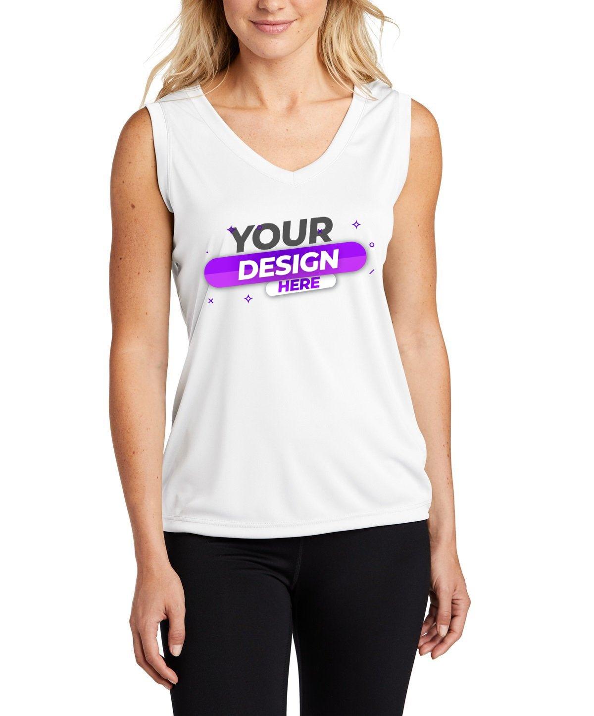 Sport-Tek® Ladies Sleeveless Competitor V-Neck Tee - Full Quality Print