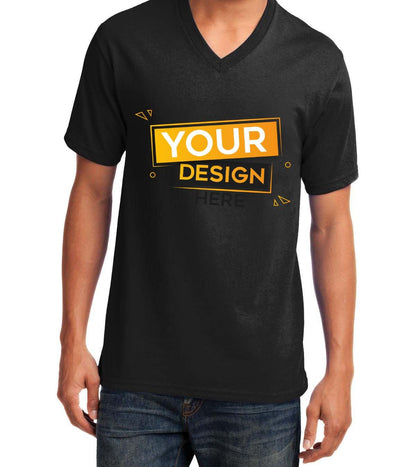 Port & Company® Core Cotton V-Neck Tee - Full Quality Print
