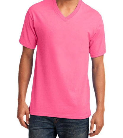 Port & Company® Core Cotton V-Neck Tee - Full Quality Print