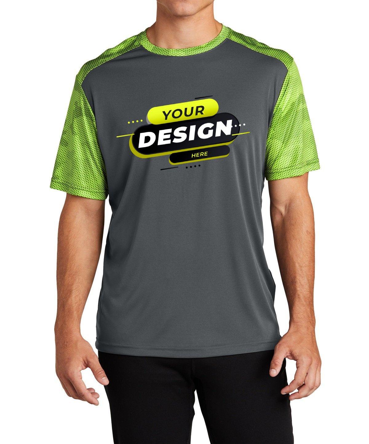 Sport-Tek® CamoHex Colorblock Tee - Full Quality Print