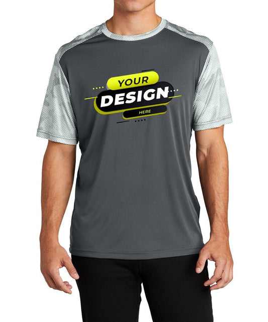 Sport-Tek® CamoHex Colorblock Tee - Full Quality Print
