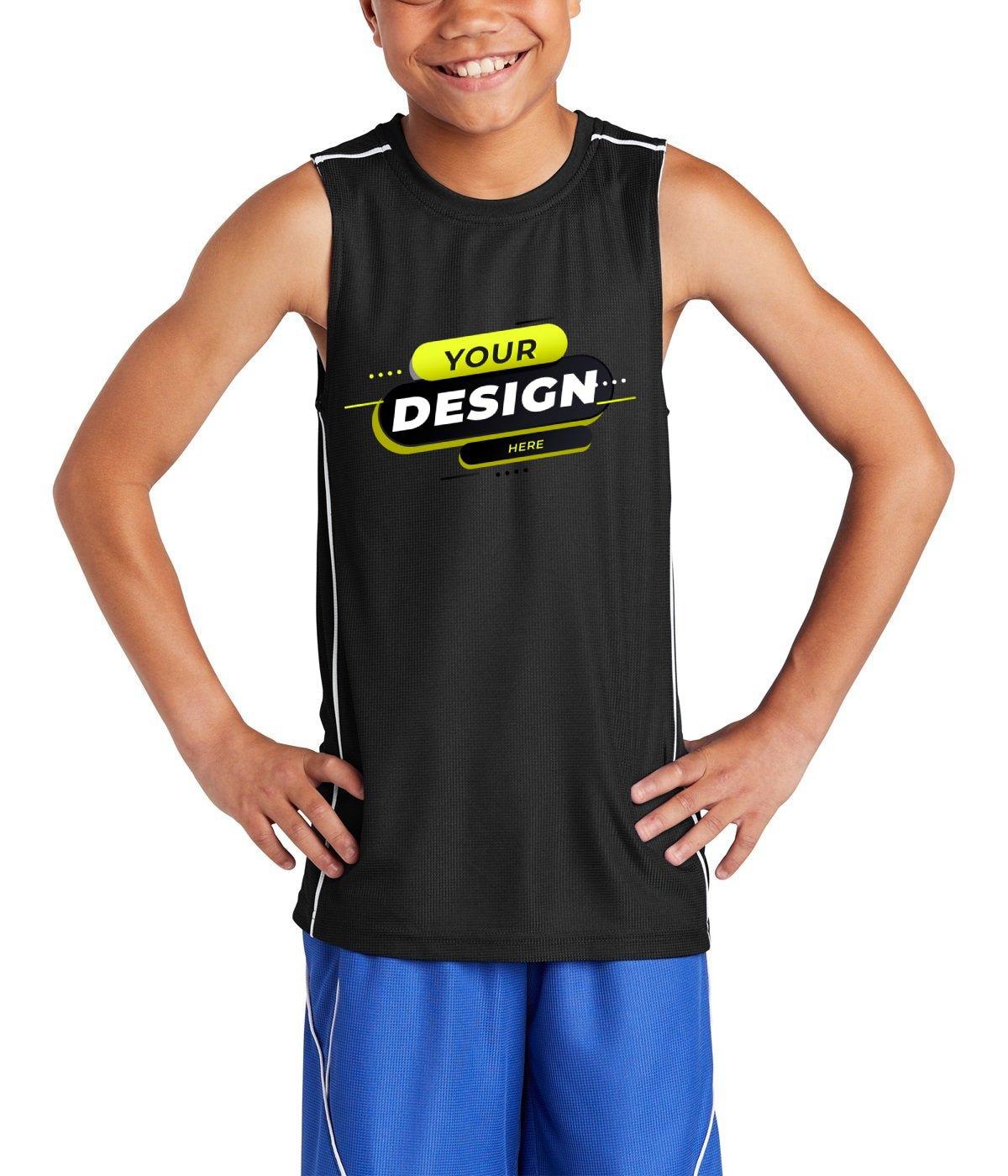 Sport-Tek® Youth Mesh Reversible Sleeveless Tee - Full Quality Print