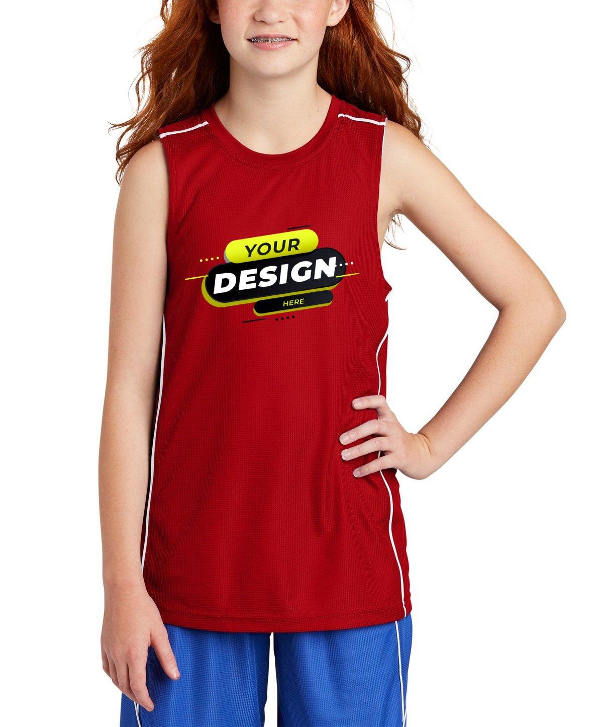 Sport-Tek® Youth Mesh Reversible Sleeveless Tee - Full Quality Print