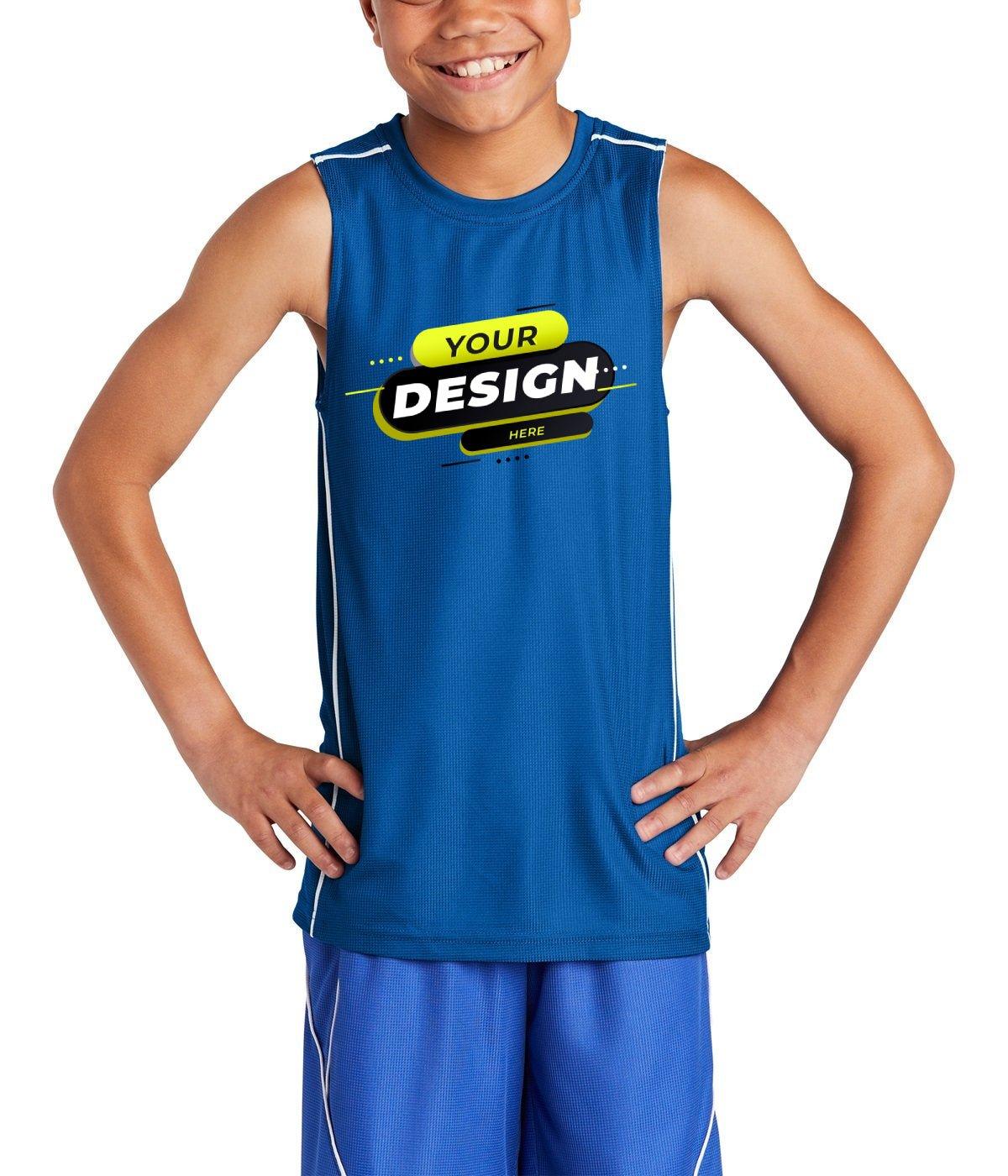 Sport-Tek® Youth Mesh Reversible Sleeveless Tee - Full Quality Print