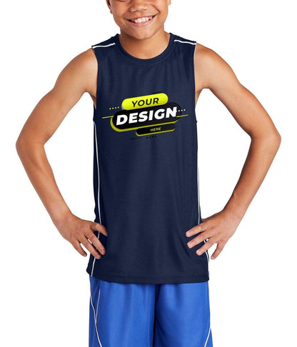 Sport-Tek® Youth Mesh Reversible Sleeveless Tee - Full Quality Print